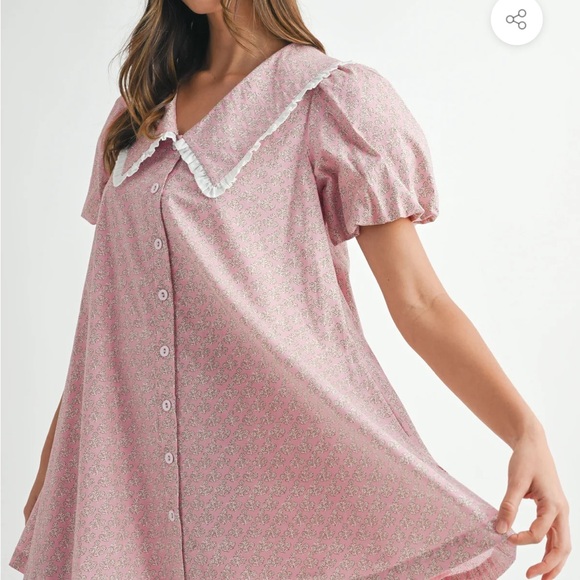 NIAMH PETER PAN COLLARED MINI DRESS- MABEL - Picture 3 of 16